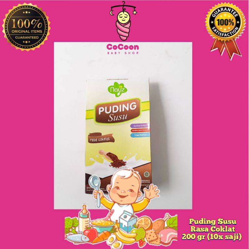 Camilan Snack Puding Susu Bayi Jeli Nayz Cokelat Coklat 200 g 200gr 100g 100gr