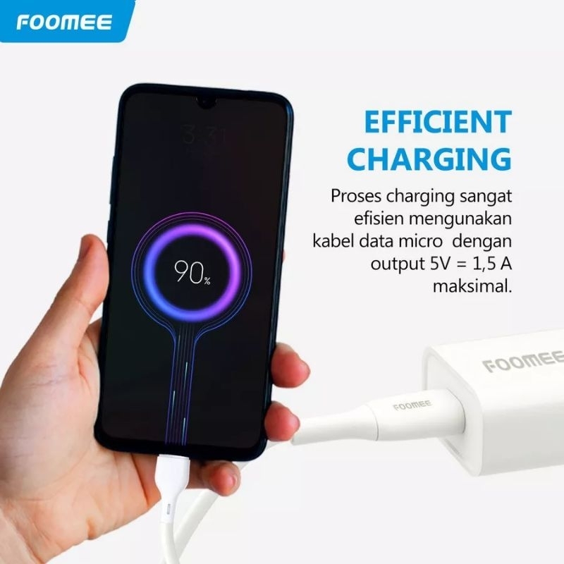 Foomee CK12 Fast Charging 1.5A Travel Charger Kit with Micro USB Cable