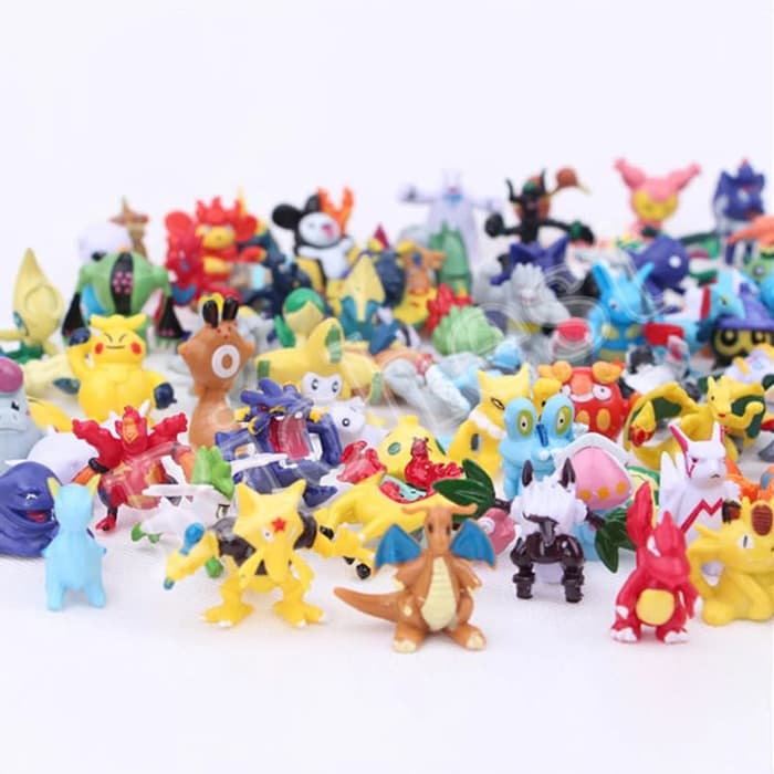 Pokemon action figure isi 24pcs 24 pcs bisa untuk topping kue toping figur ulang tahun cake pc