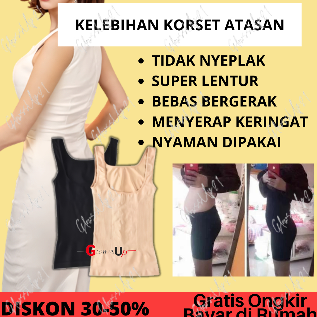 KORSET PERUT ATASAN TALLY 6245 - CAMISHAPER KORSET TALLY 6245 - CREAM