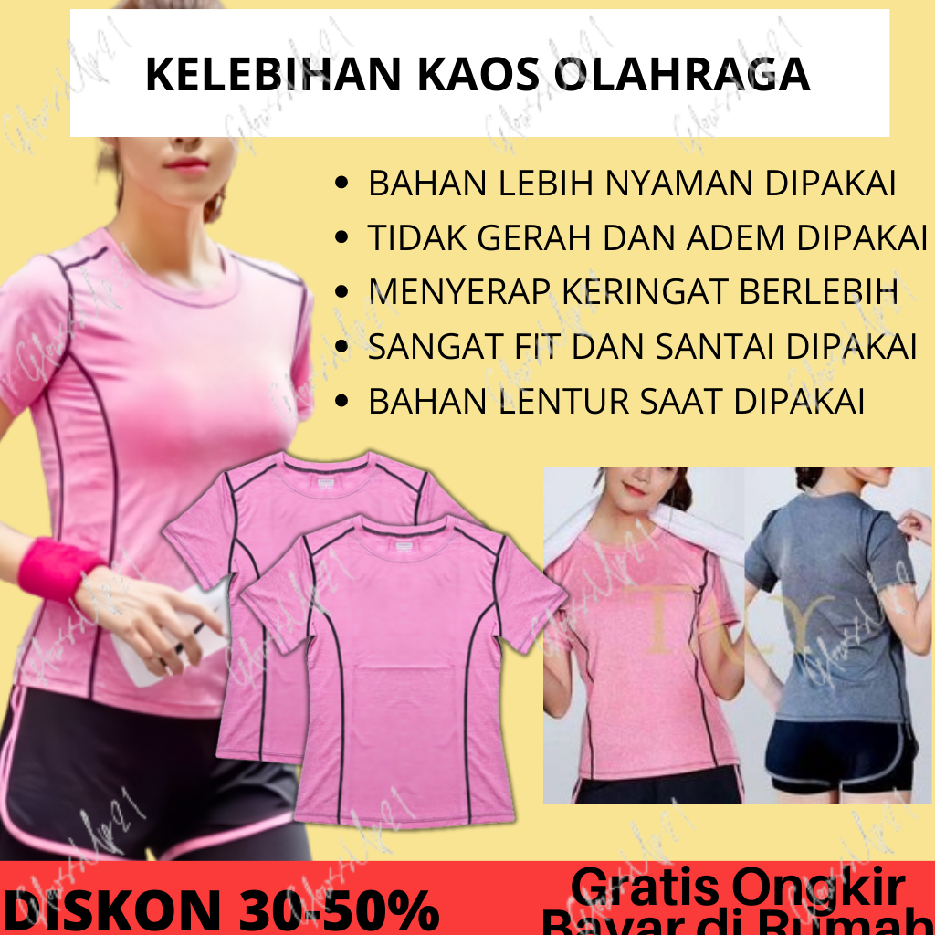 KAOS SPORT TALLY 1006 - BAJU OLAHRAGA WANITA TALLY - KAOS SPORT - Hijau