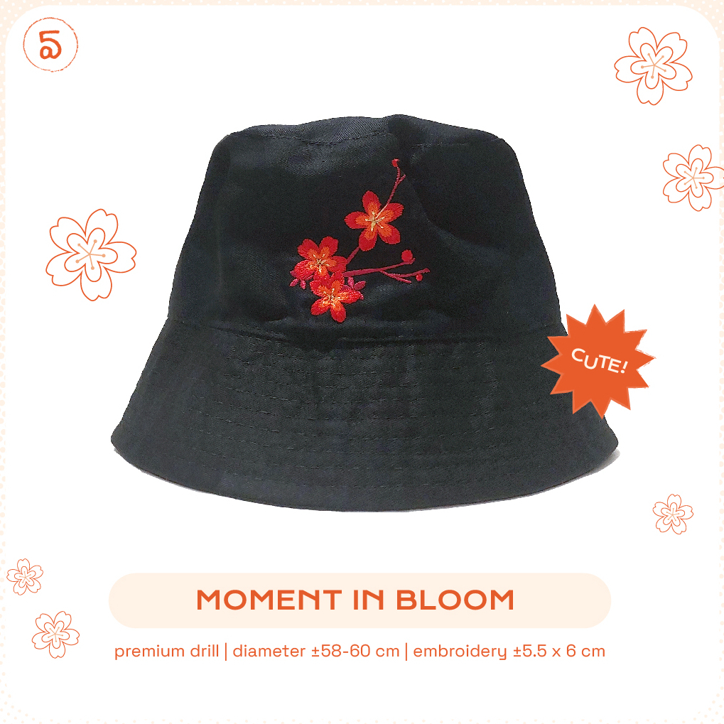 Moment in Bloom | Genshin Impact Hu Tao Inspired Bucket Hat with Embroidery by casualima