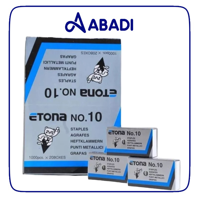 

ISI STAPLER KECIL / ISI STAPLES ETONA NO 10 / 1Pack isi 20Box