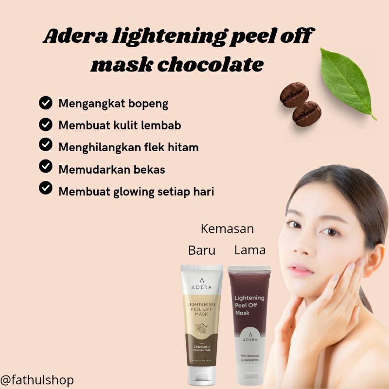 ADERA|ADEVAA LIGHTENING PEEL OFF MASK CHOCOLATE WITH & NIACINAMIDE