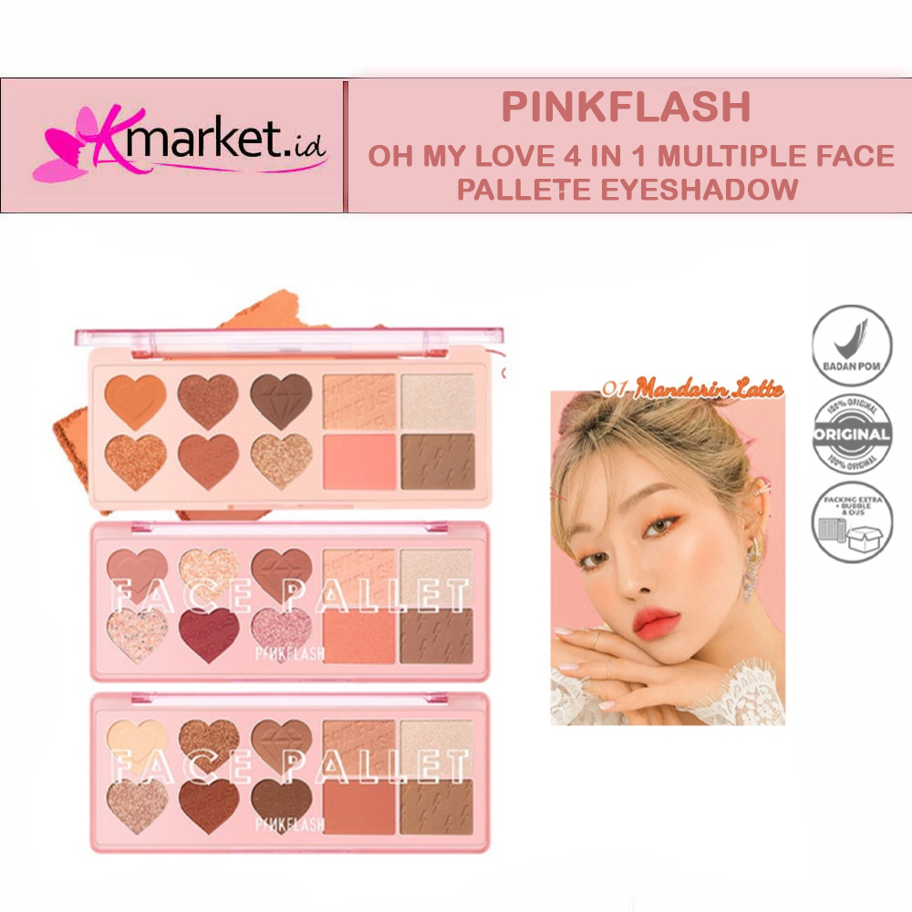 PINKFLASH OhMyLove 4 in 1 Multiple Face Palette Eyeshadow &amp; Blush &amp; Highlighter &amp; Contour