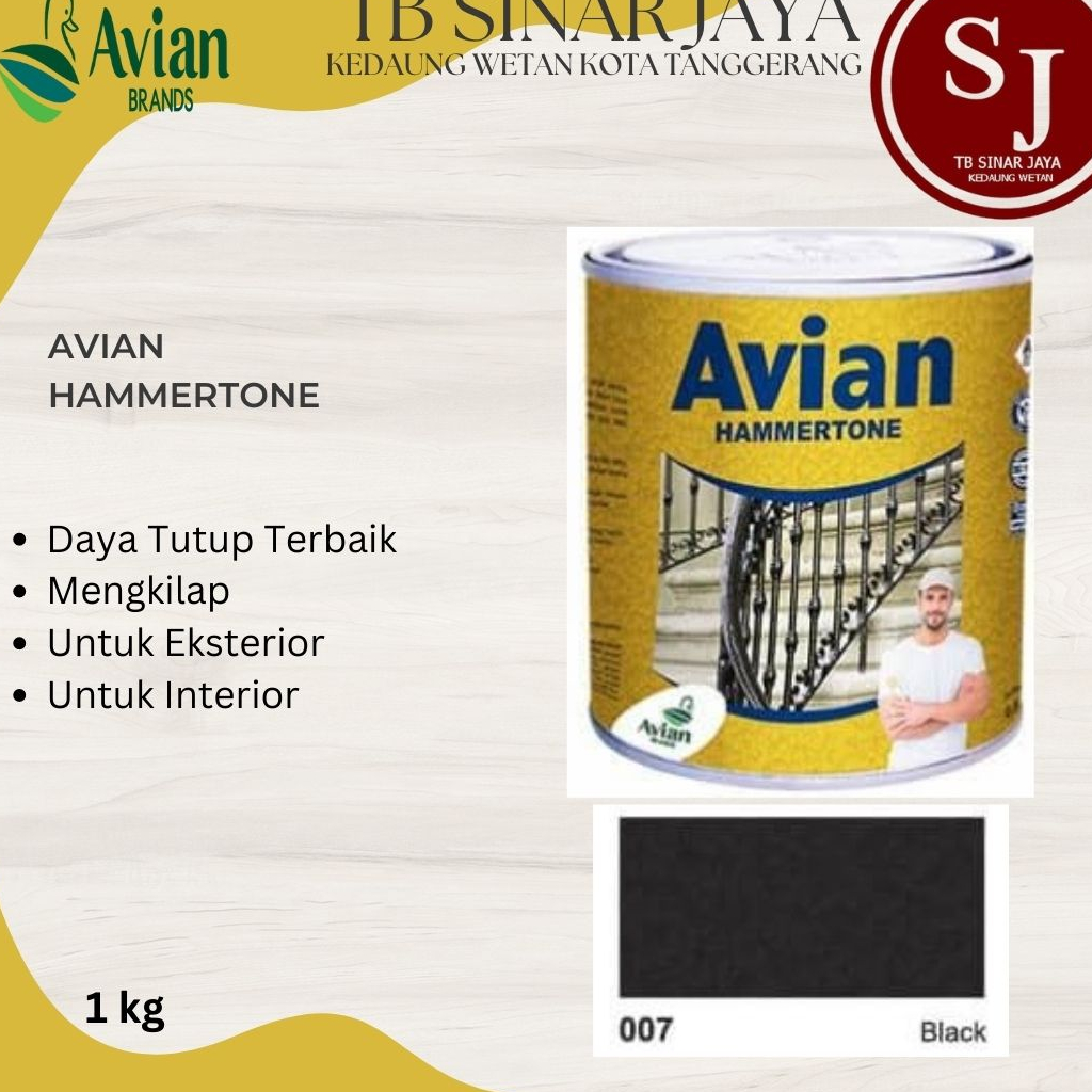 Cat Avian HAMMERTONE Anti Karat 0,9 Liter - 007 BLACK