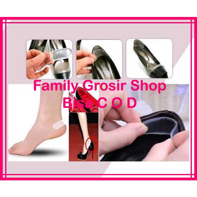 Pelindung Tumit Anti Lecet Silikon Transparan Hug My Heels Silicone Shoes Pad Insole Transparan