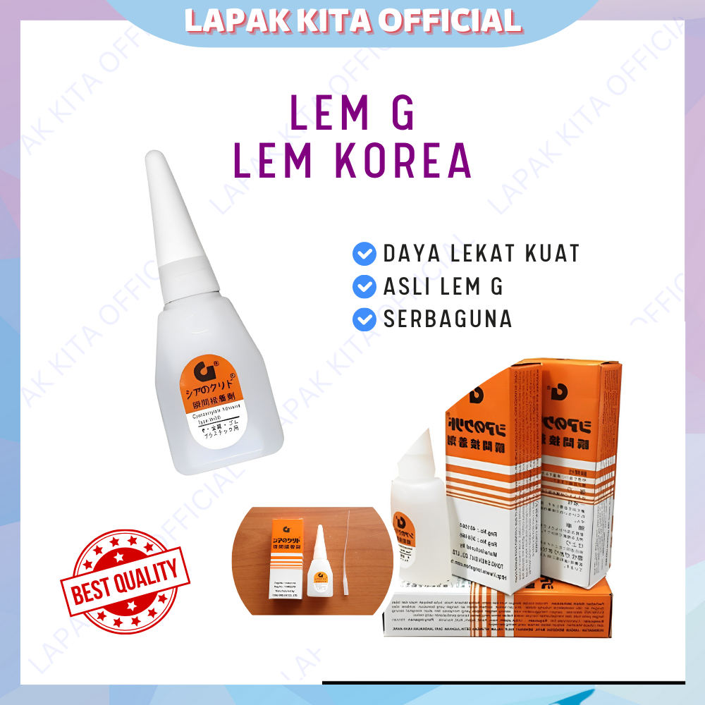 

[BOTOL GEMUK] Lem G ASLI cyanoacrylate lem korea super perekat instant original lem keramik serbaguna