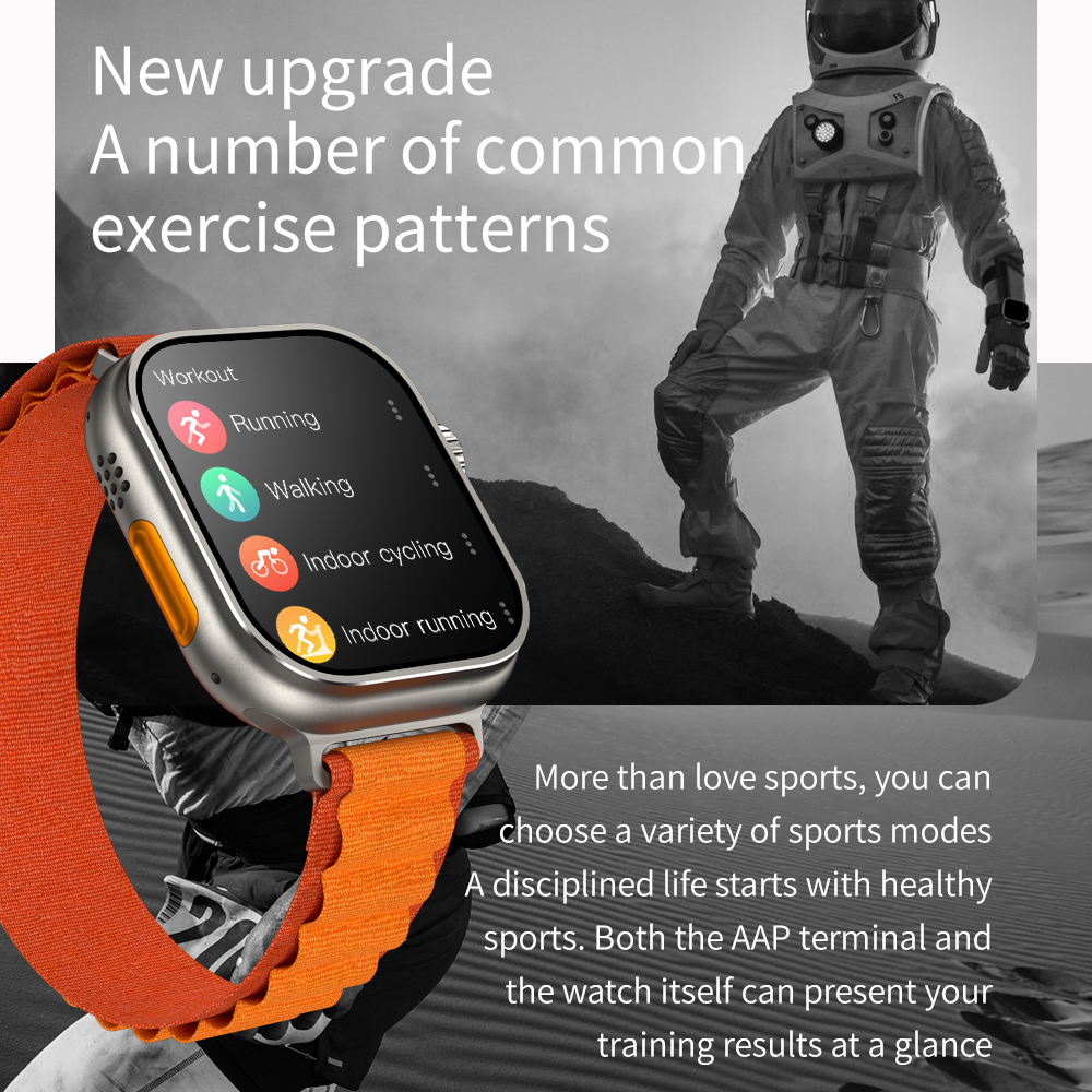 SKMEI Smartwatch Jam Tangan Pintar Bluetooth Sport Tracker Heart Rate - TW28 Ultra - Black