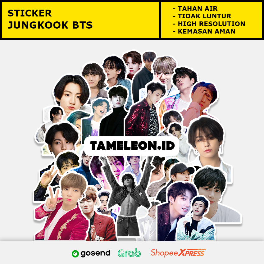 Sticker KPOP Jungkook BTS Sticker Handphone Sticker Laptop Anti luntur dan pudar