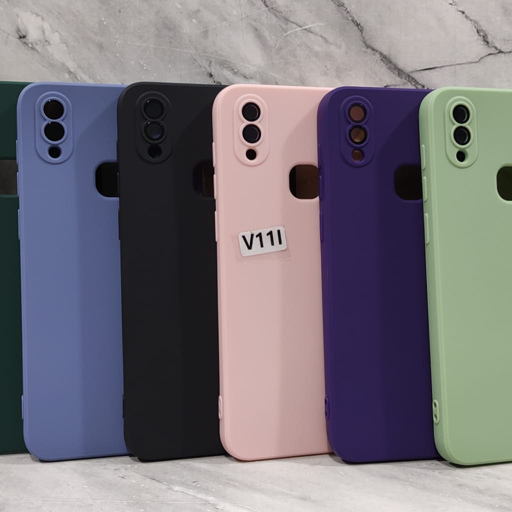 SOFTCASE MACAROON LENSPRO CANDY VIVO V9 VIVO V11I VIVO V11 PRO VIVO V15 VIVO V15 PRO  WHITE_CELL