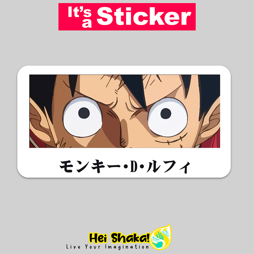 

Stiker Luffy Eye Contact One Piece Sticker Bahan Vinyl Anti Air
