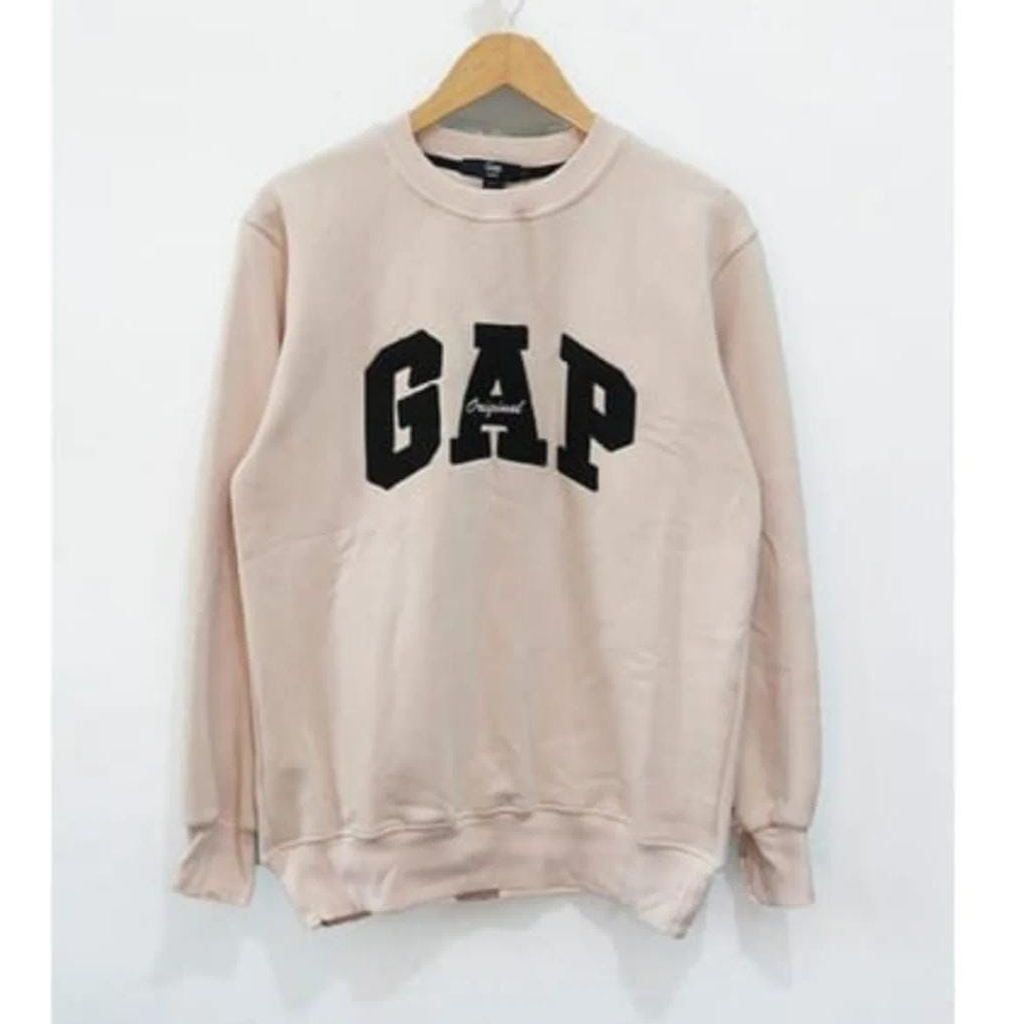 SWEATER CREWNECK GAP HIJAU ARMY BAHAN PLECE TEBAL