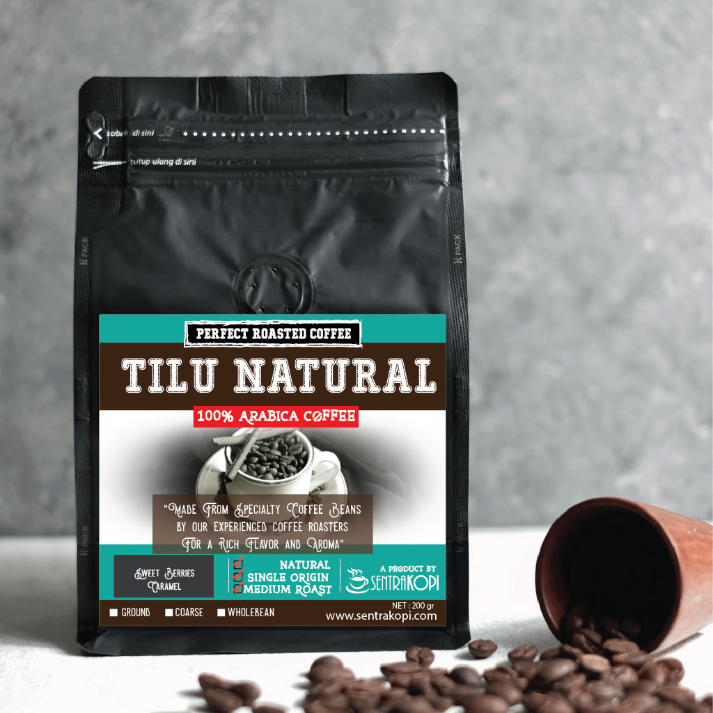 

Kopi Arabika Gunung Tilu Natural 200 Gram - BUBUK / BIJI - Premium Arabica Coffee by Sentra Kopi