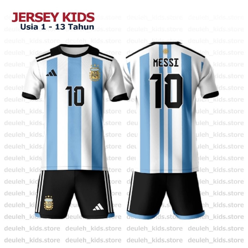 Jersey anak argentina MESSI kaos bola piala dunia best seller high quality original premium terbaru 