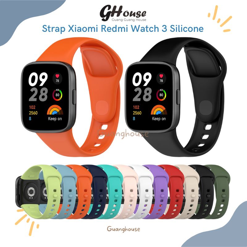 Strap Xiaomi Redmi Watch 3 Polos Silikon Tali Pengganti Redmi Watch 3 Polos