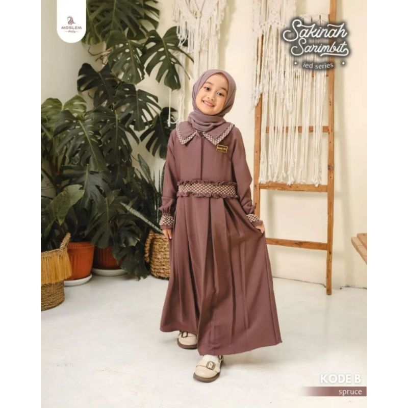 SAKINAH DRESS KIDS MIX BORDIR FREE PHASMINA/GAMIS MUSLIM ANAK 4-9 TAHUN/GAMIS BORDIR KEKINIAN/BAJU MUSLIM ANAK TERBARU/FAR MOSLEMSTORE