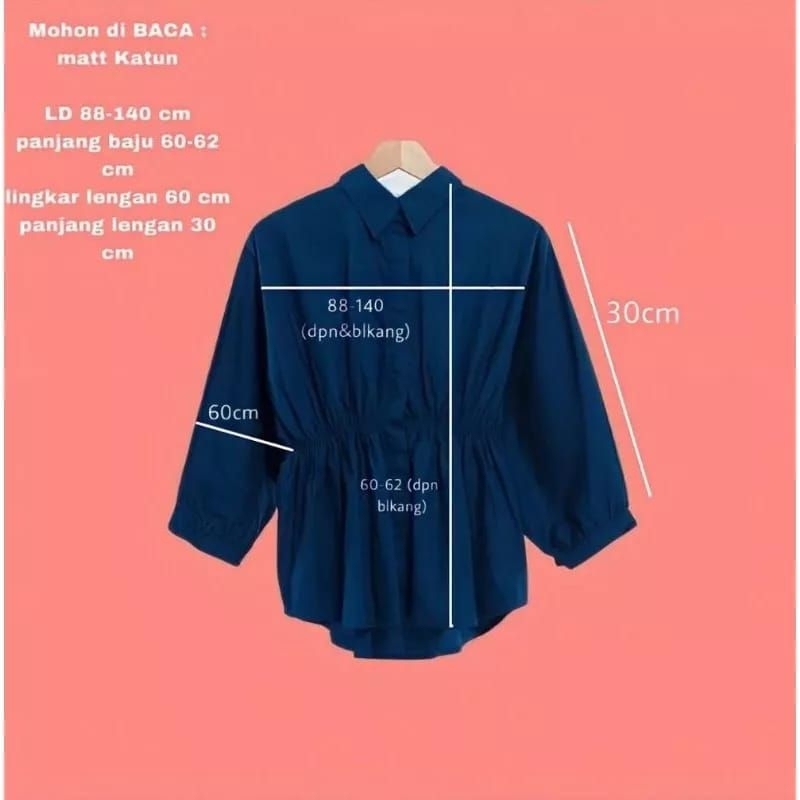 alya shirt - kemeja wanita oversize - atasan wanita