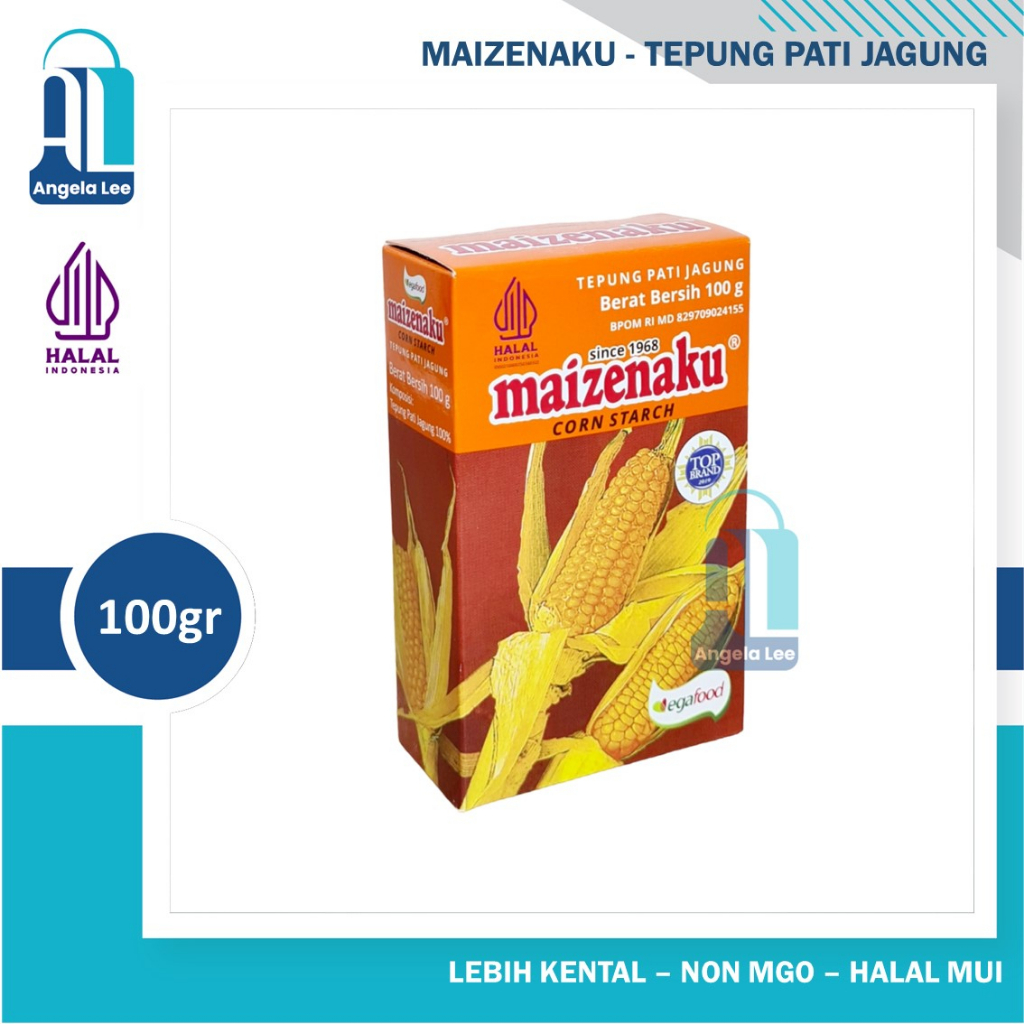 Maizenaku Tepung Pati Jagung Corn Starch Maizena Non GMO Halal MUI