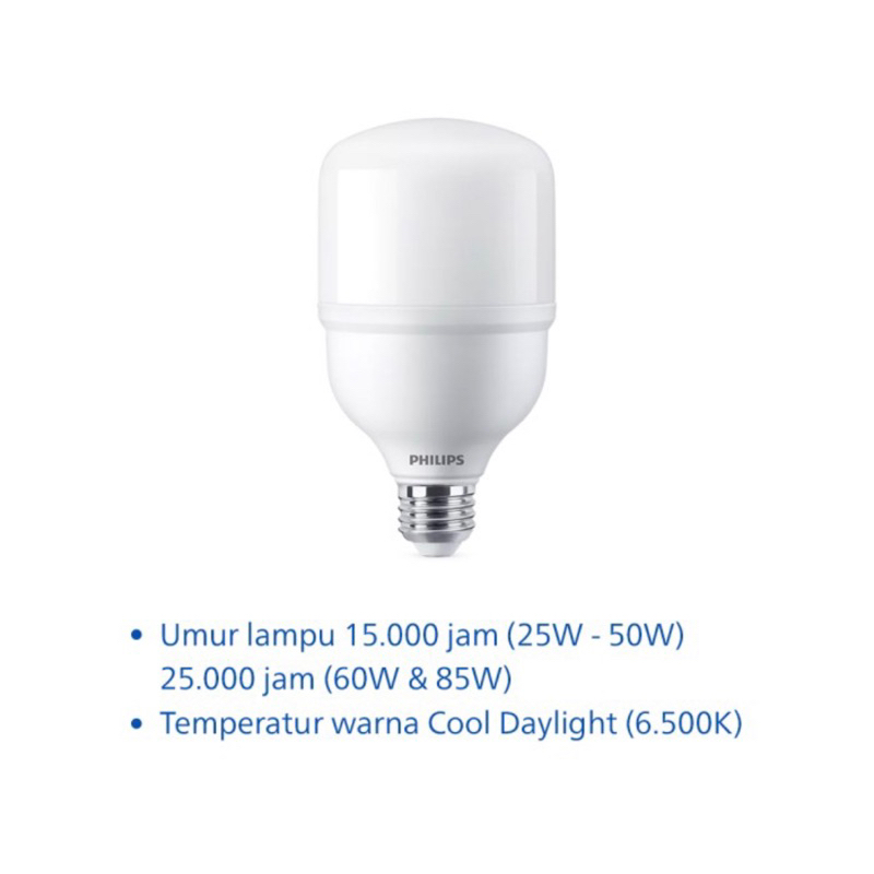 LAMPU PHILIPS LED TRUE FORCE 25W 35W 45W ESSENTIAL CAPSULE BOHLAM JUMBO BESAR TERANG TRUEFORCE 25 35 45 WATT SNI