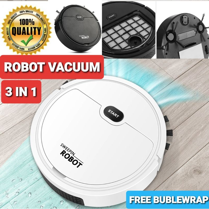 ROBOT PEMBERSIH LANTAI VACUUM 3 IN 1 SAPU DEBU PEL PEMBERSIH DEBU SMART SWEEPING ROBOT