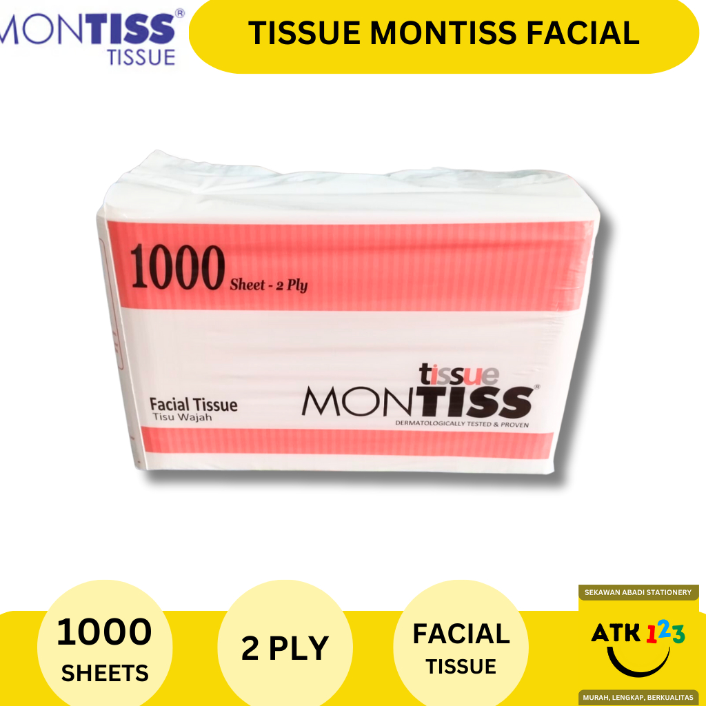 Tissue Facial / Tisu Wajah Montiss 1000 sheets 2 ply