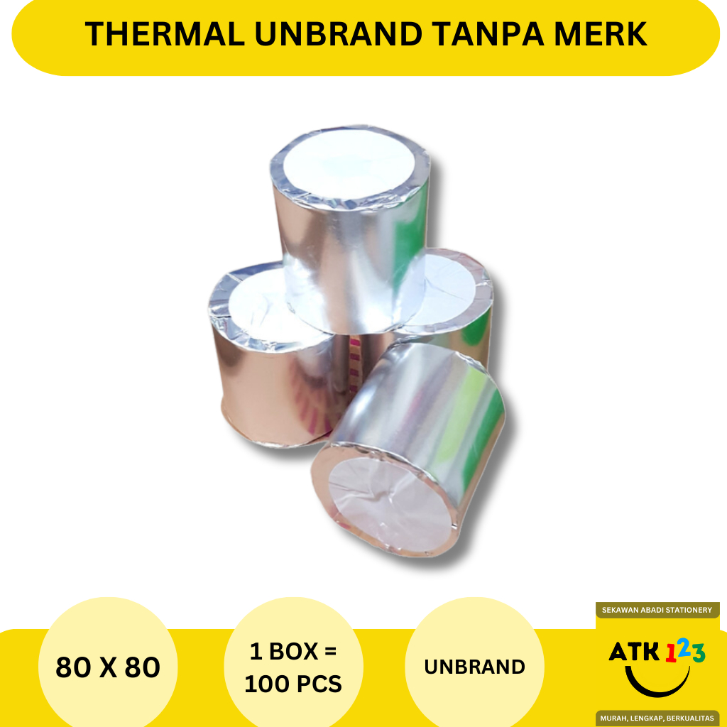 Thermal Paper Roll / Kertas Kasir / Struk Kasir UNBRAND 80X80 TERMURAH