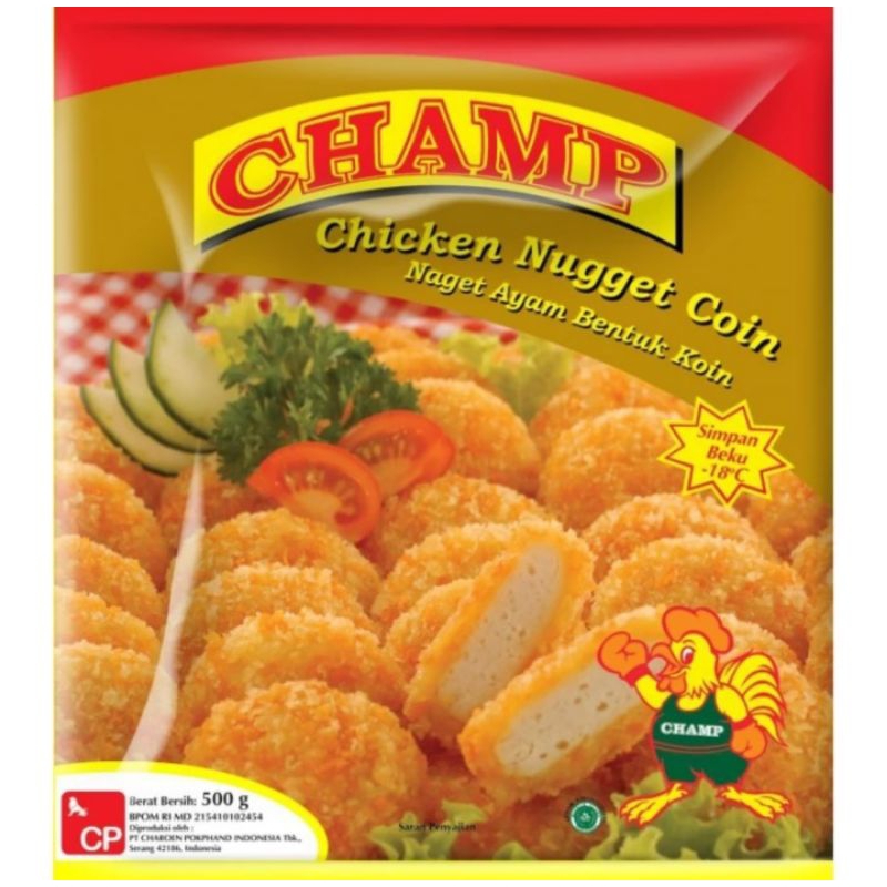 

Champ nugget coin 500gr naget ayam bentuk coin