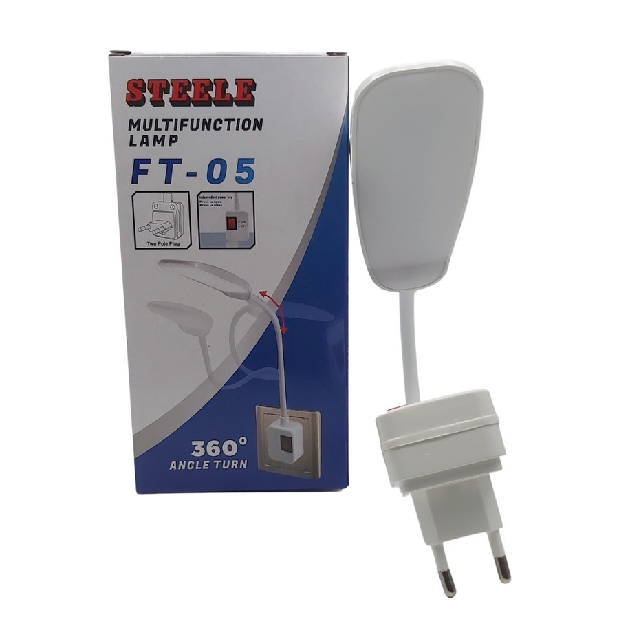Lampu Tempel Steele Lampu LED Flexible 5 Watt 20cm + Saklar Steker FT 05