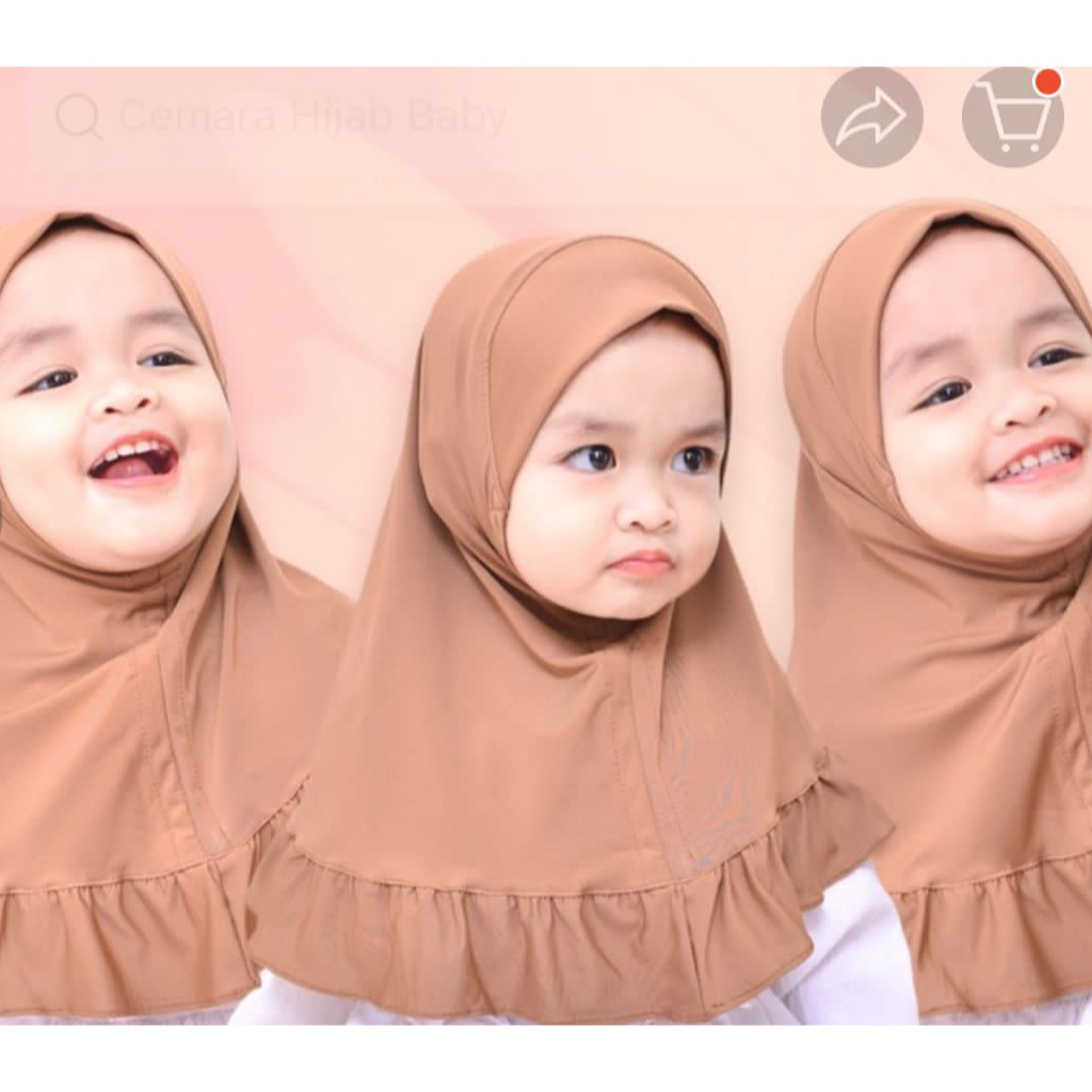 Jilbab bergo anak jilbab cemara usia 0-5 tahun