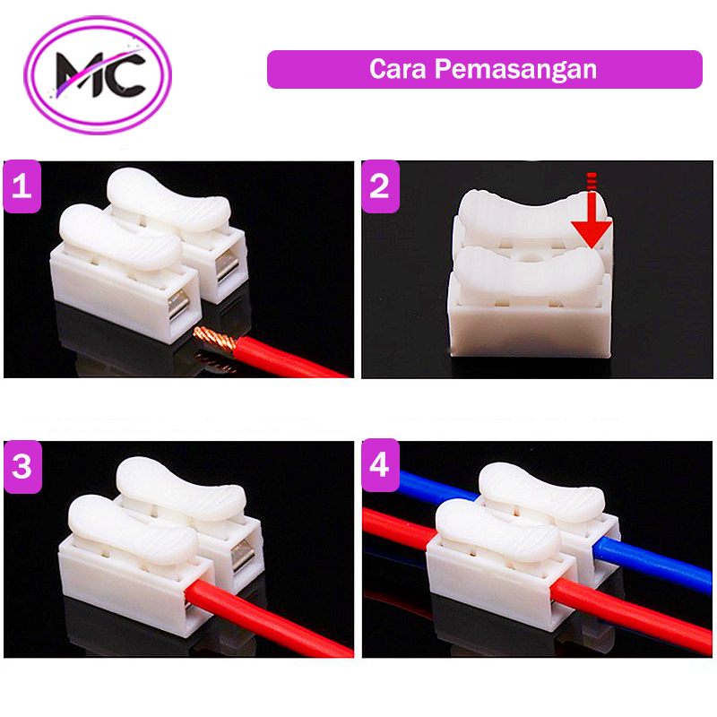 Konektor Kabel Listrik Quick Connect Terminal Konekter Kabel Praktis