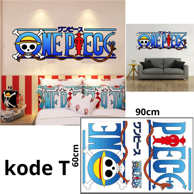 WALL STICKER TEMBOK STIKER ONEPIECE ONE PIECE HIASAN TEMPELAN WALLSTICKER LUZZY LUZY ZORO DEKORASI KAMAR TIDUR RUANG TAMU PINTU JENDELA MOTIF TEMA KARTUN KARAKTER SETIKER POSTER WALLPAPER MANGA ANIME BAJAK LAUT ONEPIECE ONE PIECE WANTED @banyak