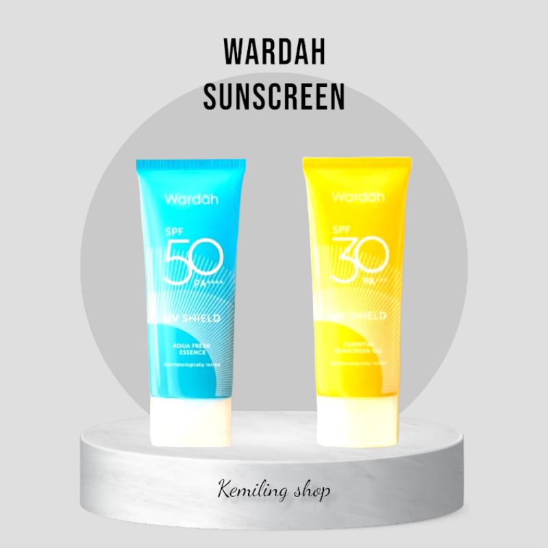 SUNSCREEN WARDAH UV SHIELD AQUA FRESH ESSENCE 30ml/ Wardah UV Shield ESSENTIAL SUNSCREEN GEL 40ml