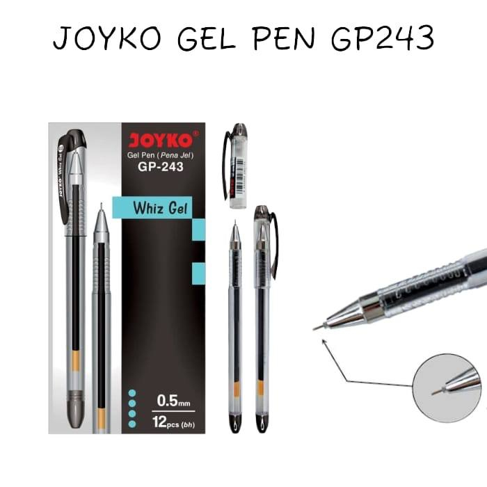 

JOYKO PULPEN GEL PEN GP243 BLACK 0.5MM / JOYKO PULPEN GEL