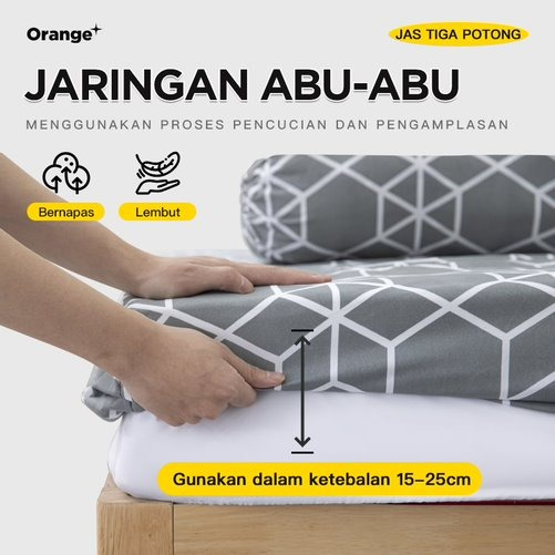 Barnik88 Sprei Motif Kotak-kotak Free 2 Sarban +2 Sargul Bahan Adem dan Lembut Anti Luntur