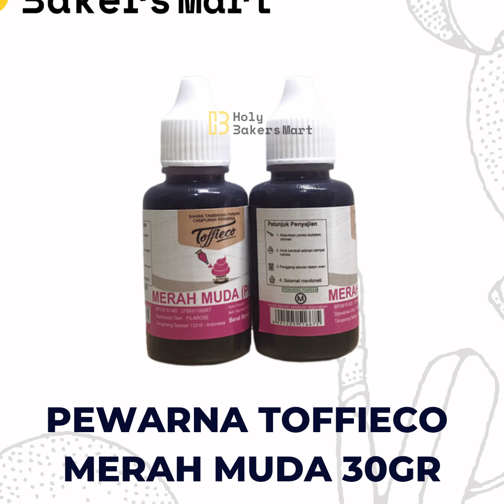 

PEWARNA MAKANAN TOFFIECO MERAH MUDA 30GR / PEWARNA TOFFIECO / PEWARNA PINK