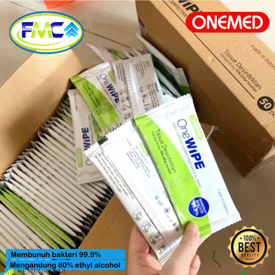 Tisu Basah Onemed Tissue Steril Pembersih Tangan Tissu Alkohol Disinfektan Onamed Wifes Original