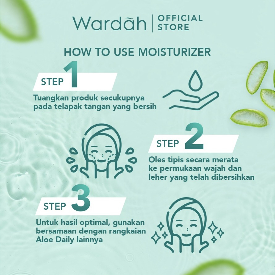 Wardah Nature Daily Aloe Hydramild Moisturizer Cream 40 ml - Pelembab dengan Olive Oil