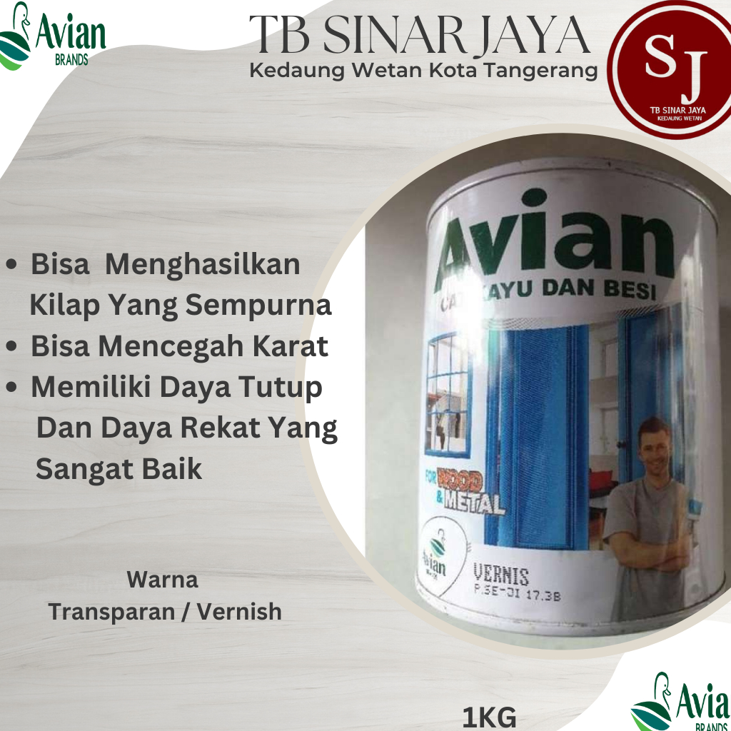 AVIAN Vernis Cat Minyak Tranparan ( Clear ) 1kg