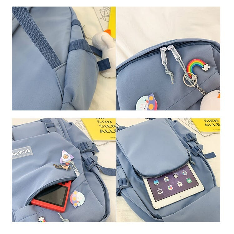 Tas Ransel Import / Tas Wanita Korean Fashion kekinian Plus Gantungan