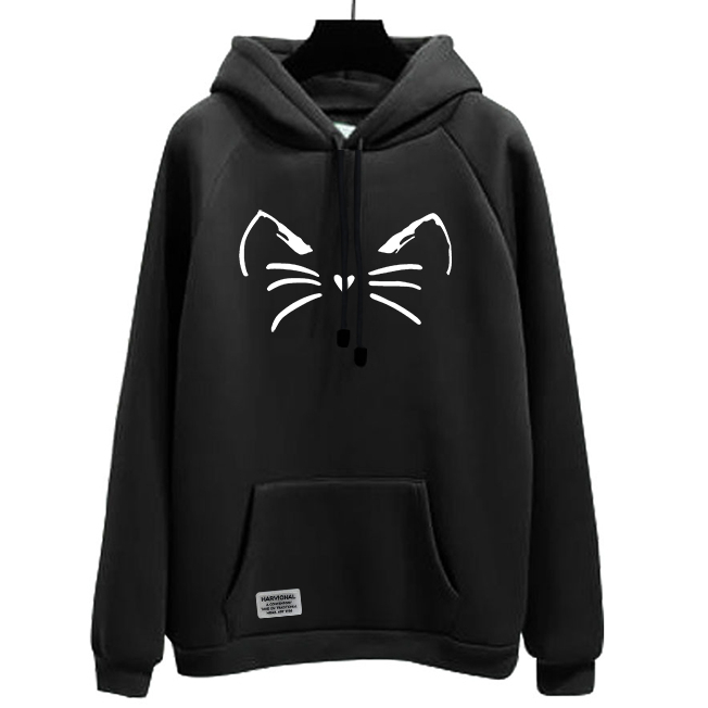 Parisdivarious Sweater Hoodie Jemper Kucing Tanpa Muka Bahan Fleece Size S - XXL (Pria &amp; Wanita)