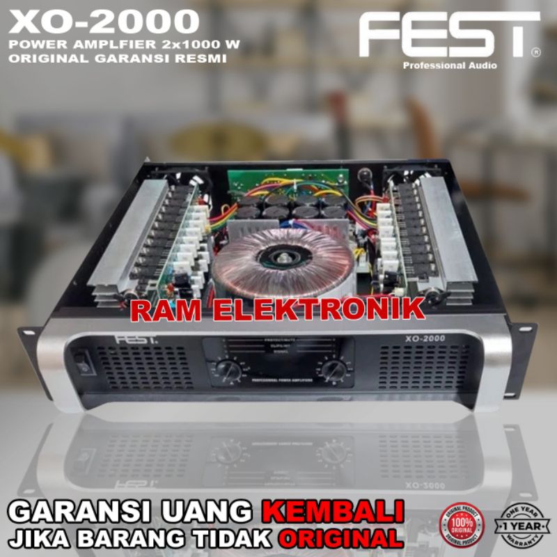 Power Amplifier FEST XO2000 / XO-2000 Original 2x1000 Watt Garansi Resmi