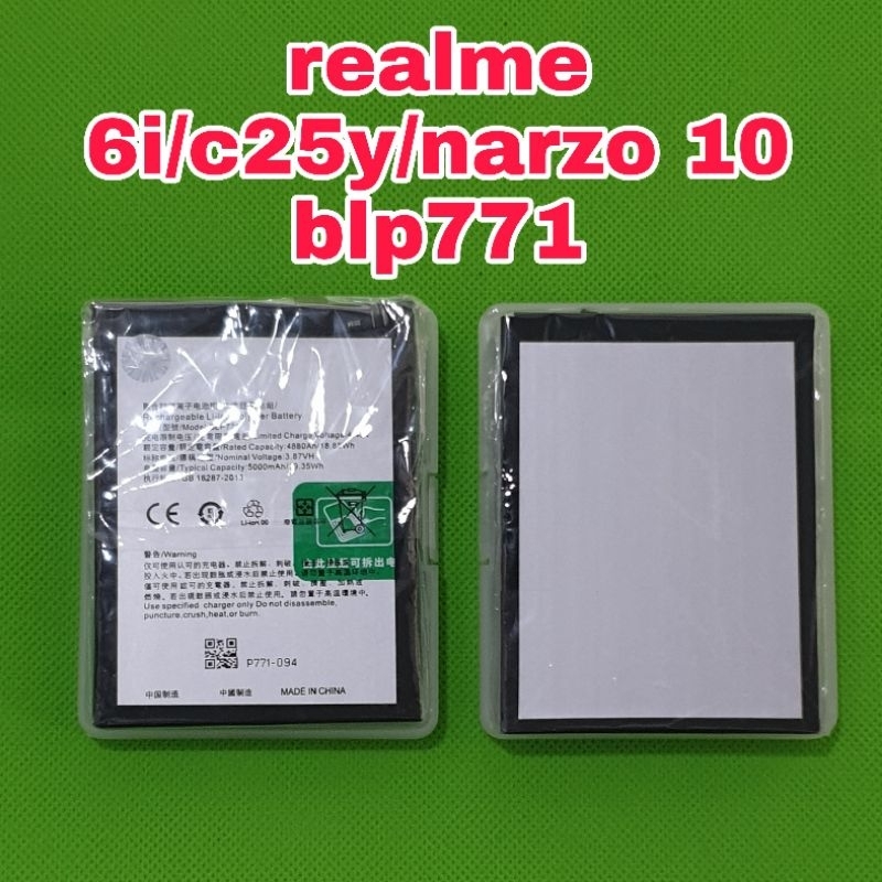 batu batre baterai realme 6i/c25y/narzo 10 blp771 ori 100a