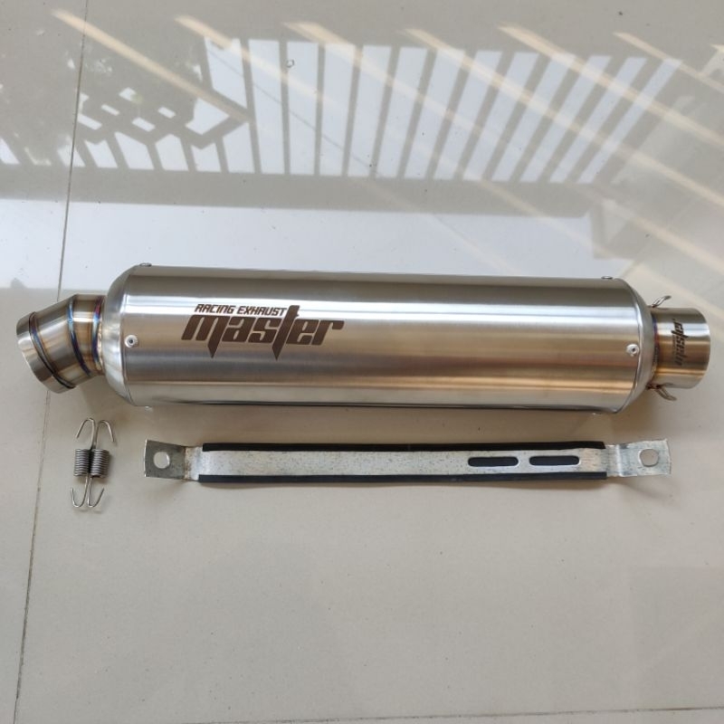 KNALPOT RACING MASTER JP NEW TITANIUM JENONG SILINCER SAJA. KNALPOT RACING MASTER JP NEW TITANIUM JE