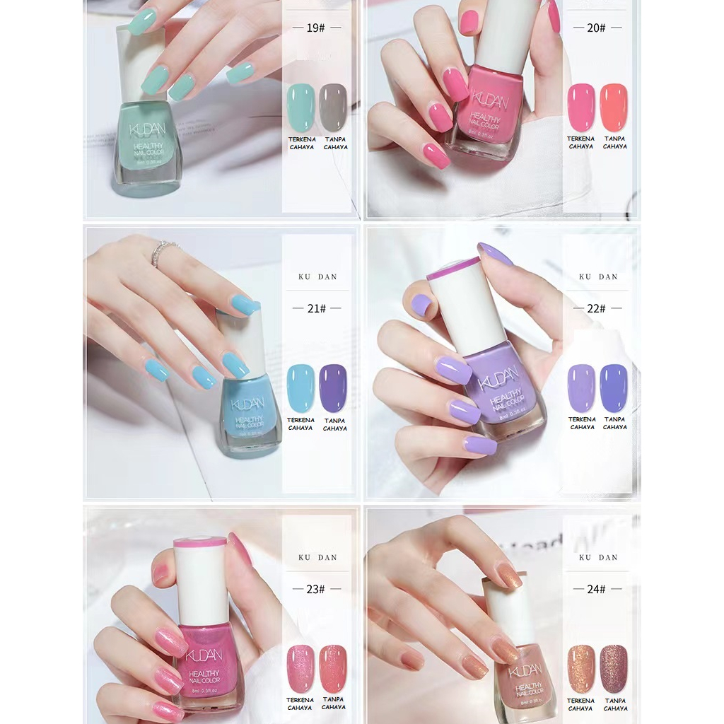 LUCKYMALL KUDAN Kutek Kuteks Photocromic Berubah Warna Jika Terkena Sinar Matahari Halal Muslimah Sholat Non Peel Off Sehat Healthy Nail Polish Gel Color Change