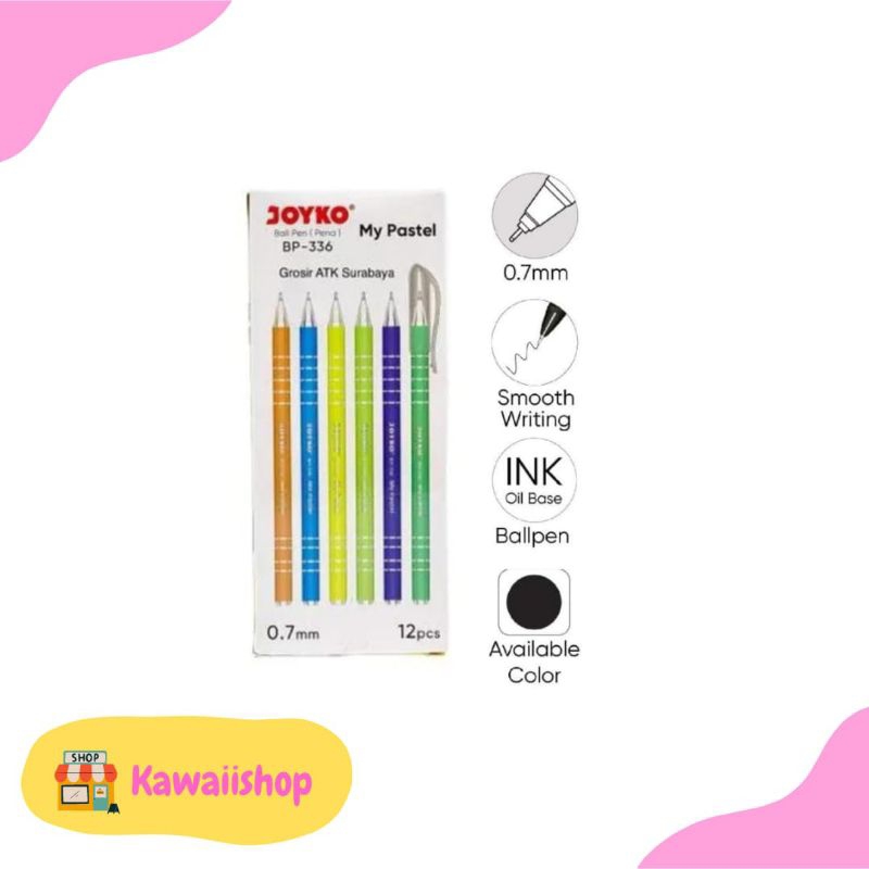 

Bolpen Pulpen ballpoint joyko My pastel BP-366
