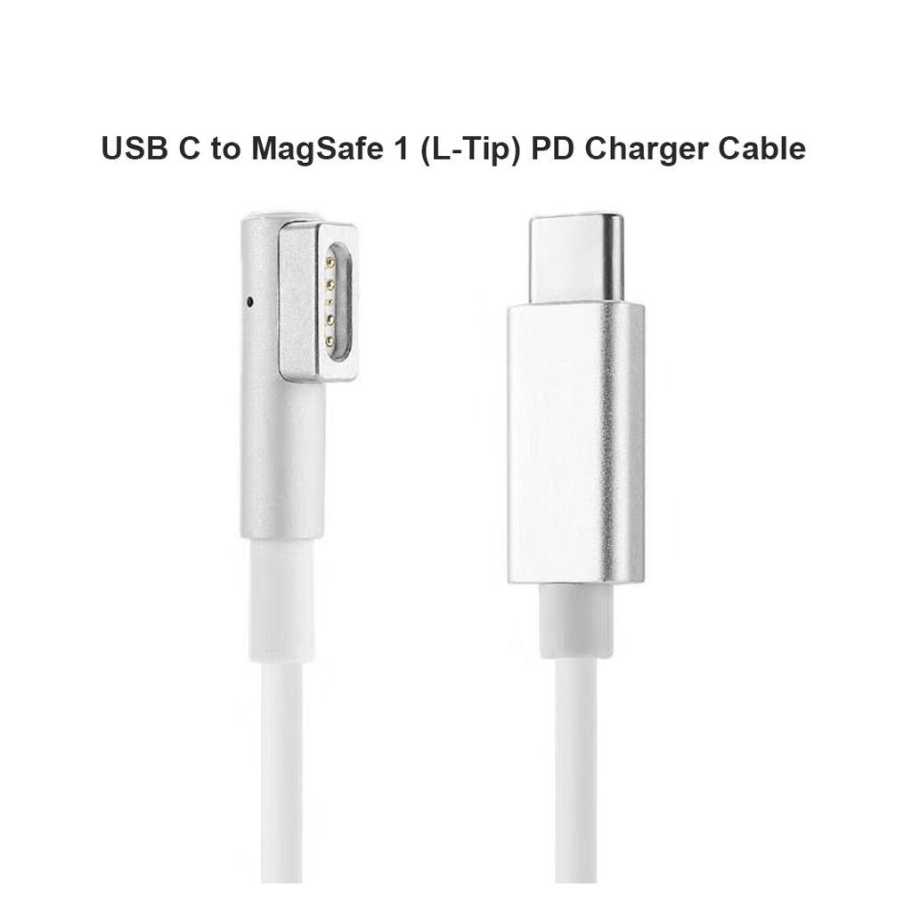 Kabel Charger Adaptor Laptop Macbook USB C TYPE C TO MAGSAFE 1 L TIP 2009 2010 2011 2012 WHITE