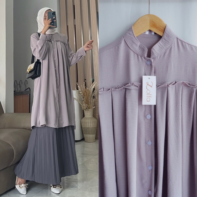 ASYIFA tunik by ZALFA OUTFIT / tunik crincle polos