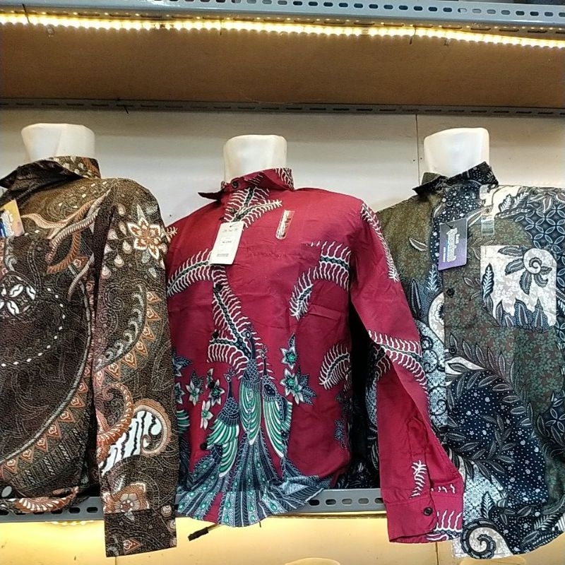 Baju  batik pria dewasa lengan panjang