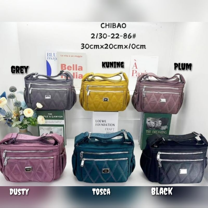 TAS SELEMPANG ORI CHIBAO KANVAS BORDIR 6Sleting CB2130-22